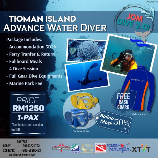 TIOMAN ISLAND-SDI ADVANCE OPEN DIVER COURSES WITH SCUBATEX