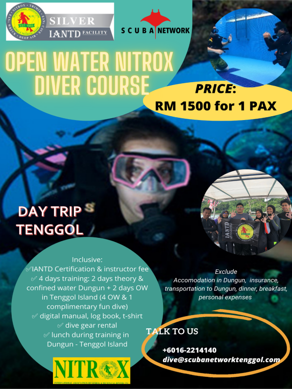 Open Water Diver Course with Scuba Network Tenggol [Min 4 pax]